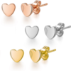 Set of Three Heart Stud Earrings buy online shopping cheap sale