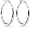 Silver Plated 30mm Hoop Earrings buy online shopping cheap sale