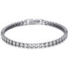 Silver Plated 3mm Tennis Bracelet Created with Zircondia® Crystals buy online shopping cheap sale