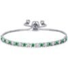 Silver Plated Adjustable Green Tennis Bracelet Created with Zircondia® Crystals buy online shopping cheap sale