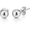 Silver Plated Ball Stud Earrings buy online shopping cheap sale