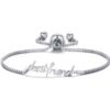 Silver Plated Best Friend Bracelet Created with Zircondia® Crystals buy online shopping cheap sale