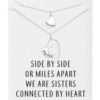 Silver Plated Big Sister and Little Sister Necklace Set with Quote Card buy online shopping cheap sale