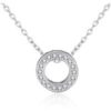 Silver Plated Circle of Life Necklace Created with Zircondia® Crystals Silver Plated Circle of Life Necklace Created with Zircondia® Crystals