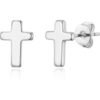 Silver Plated Cross Stud Earrings buy online shopping cheap sale