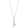 Silver Plated Wishbone Necklace Created with Zircondia® Crystals buy online shopping cheap sale