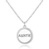 Silver Plated Filigree Disc Auntie Necklace buy online shopping cheap sale