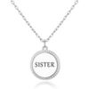 Silver Plated Filigree Disc Sister Necklace buy online shopping cheap sale