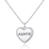Silver Plated Filigree Heart Auntie Necklace buy online shopping cheap sale