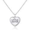 Silver Plated Filigree Heart Little Sister Necklace buy online shopping cheap sale