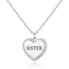 Silver Plated Filigree Heart Sister Necklace buy online shopping cheap sale