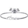 Silver Plated Friend Bracelet Created with Zircondia® Crystals buy online shopping cheap sale