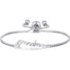 Silver Plated Grandma Bracelet Created with Zircondia® Crystals buy online shopping cheap sale