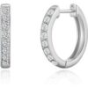 Silver Plated Hoop Earrings Created with Zircondia® Crystals buy online shopping cheap sale
