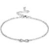 Silver Plated Infinity Anklet Created with Zircondia® Crystals buy online shopping cheap sale