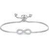 Silver Plated Infinity Friendship Bracelet Created with Zircondia® Crystals buy online shopping cheap sale