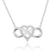 Silver Plated Infinity Heart Necklace Created with Zircondia® Crystals buy online shopping cheap sale