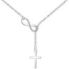 Silver Plated Infinity with Cross Necklace buy online shopping cheap sale