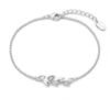 Silver Plated Leaf Chain Bracelet Created with Zircondia® Crystals buy online shopping cheap sale