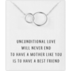 Silver Plated Link Mum Necklace with Quote Card buy online shopping cheap sale