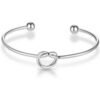 Silver Plated Love Knot Cuff Bangle buy online shopping cheap sale