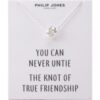 Silver Plated Love Knot Necklace with Quote Card buy online shopping cheap sale