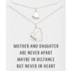 Silver Plated Mother and Daughter Necklace Set with Quote Card buy online shopping cheap sale