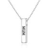 Silver Plated Mum Bar Necklace buy online shopping cheap sale