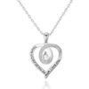Silver Plated Mum I Love You Quote Necklace Created with Zircondia® Crystals buy online shopping cheap sale