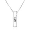 Silver Plated Nan Bar Necklace