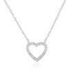 Silver Plated Open Heart Necklace Created with Zircondia® Crystals buy online shopping cheap sale