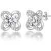 Silver Plated Orbit Earrings Created with Zircondia® Crystals buy online shopping cheap sale