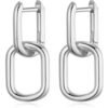 Silver Plated Paperclip Earrings buy online shopping cheap sale