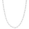 Silver Plated Small Link Paperclip Necklace buy online shopping cheap sale