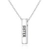 Silver Plated Sister Bar Necklace buy online shopping cheap sale