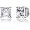 Silver Plated Square Magnetic Clip On Stud Earrings Created with Zircondia® Crystals buy online shopping cheap sale