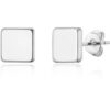 Silver Plated Square Stud Earrings buy online shopping cheap sale
