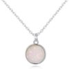 Silver Plated Synthetic White Opal Necklace buy online shopping cheap sale
