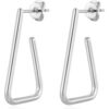 Silver Plated Triangle Hoop Earrings buy online shopping cheap sale