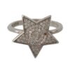 Silver Womens Clear CZ Star 925 Ring buy online shopping cheap sale