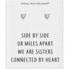 Sister Heart Earrings with Quote Card Created with Zircondia® Crystals buy online shopping cheap sale