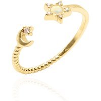 Skye Moon & Star Ring | 18K Gold Plated