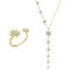 Sparkling Star Gift Set | Necklace & Ring  | 18k Gold Plated buy online shopping cheap sale