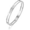 Stainless Steel Channel Bangle Created with Zircondia® Crystals buy online shopping cheap sale
