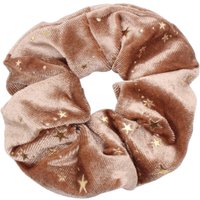 Stella Velvet Star Hair Scrunchie – Caramel