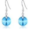 Sterling Silver Aquamarine Earrings Created with Zircondia® Crystals buy online shopping cheap sale