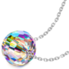Sterling Silver Aurora Borealis Oval Necklace Created with Zircondia® Crystals buy online shopping cheap sale