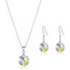 Sterling Silver Aurora Borealis Set Created with Zircondia® Crystals buy online shopping cheap sale