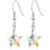 Sterling Silver Aurora Borealis Star Earrings Created with Zircondia® Crystals buy online shopping cheap sale