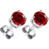 Sterling Silver Dark Red Earrings Created with Zircondia® Crystals buy online shopping cheap sale